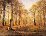 Теодор Эсберн Филипсен. Осенний день в Дирехавене, солнечное сияние (1886).